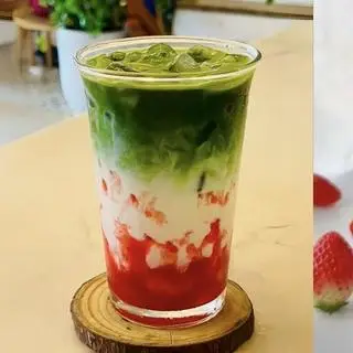Hình ảnh SỮA GẤU MATCHA DÂU