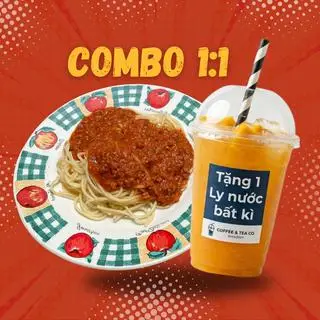 Hình ảnh Combo No Nê: 1 Phần Mì Ý Sốt Bò Bằm & 1 Ly Nước