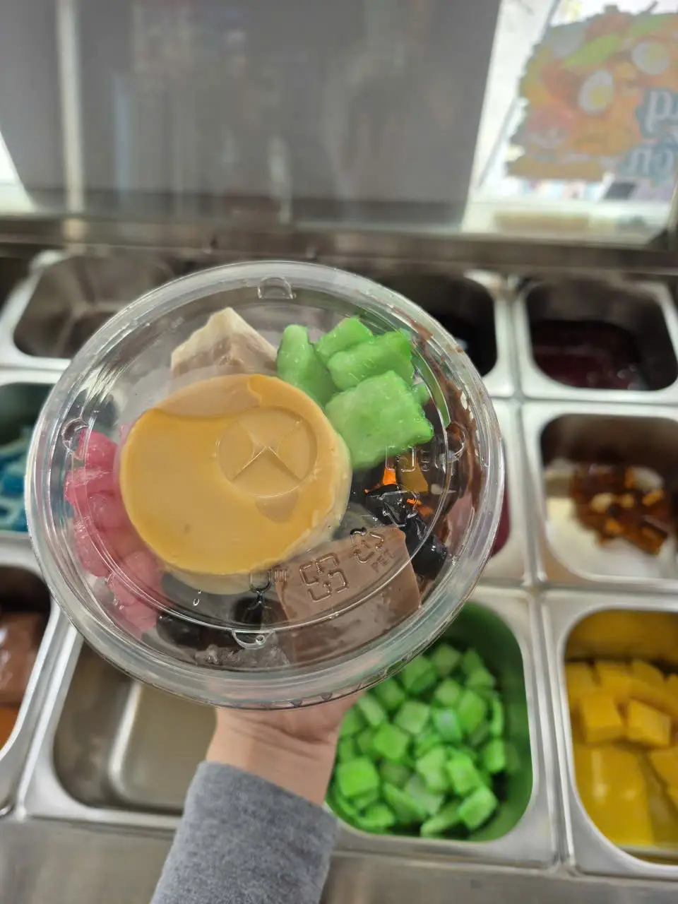 Hình ảnh Milo dầm thập cẩm flan 1 lít