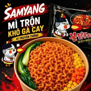 Hình ảnh Mì Trộn Samyang Vị Truyền Thống (Gói Đen 140g)