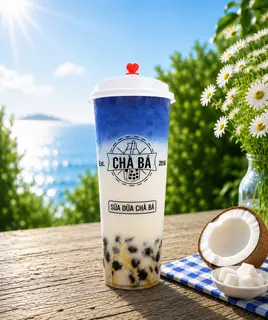 Hình ảnh Sữa tươi hoa đậu biếc