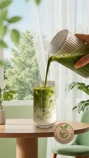 Hình ảnh Sữa gạo rang matcha