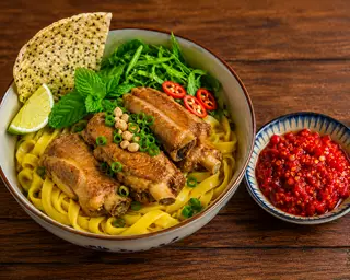 Hình ảnh Mỳ Quảng sườn