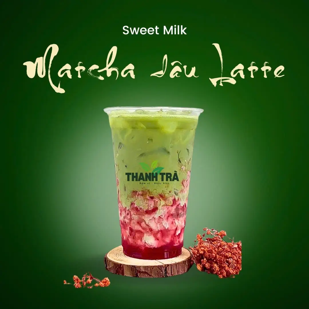 Hình ảnh Matcha dâu latte
