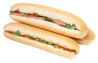 Hình ảnh Bánh mì pate trứng, xúc xích 