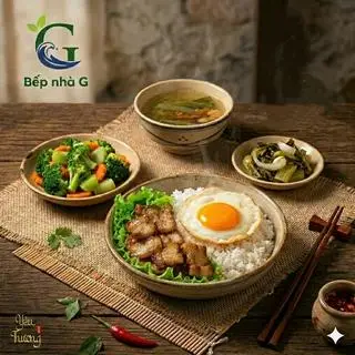 Hình ảnh CƠM THỊT HEO RANG CHÁY CẠNH