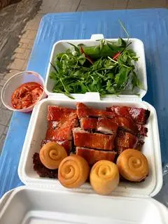 Hình ảnh vit quay da gion nửa con( size bự)