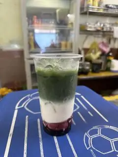 Hình ảnh Matcha việt quất - Matcha latte blueberry
