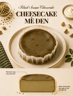 Hình ảnh CheeseCake Mè Đen