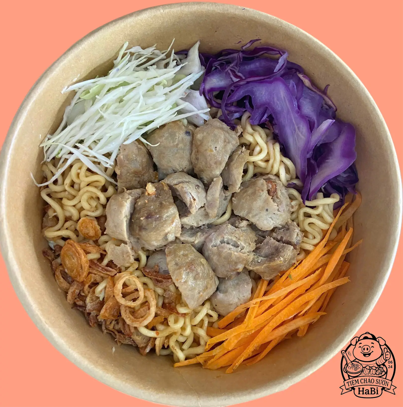 Hình ảnh Mì trộn bò viên