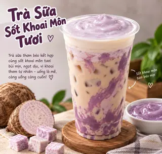 Hình ảnh Trà Sữa sốt khoai môn tươi