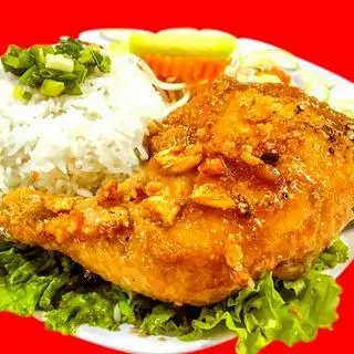 Hình ảnh Cơm gà sốt mắm tỏi