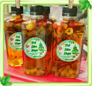 Hình ảnh Sâm bông cúc bạc hà - full 7 topping - chai
