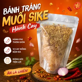 Hình ảnh (Túi 100g) Bánh Tráng Hành Cay Muối Sike