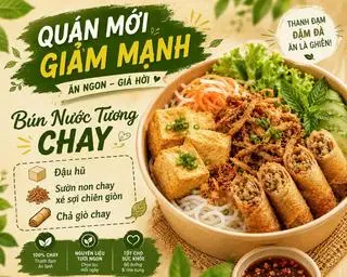 Hình ảnh Bún nước tương chay