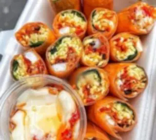Hình ảnh Bánh tráng cuốn đỏ lớn