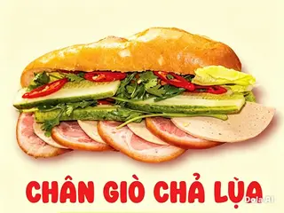 Hình ảnh Bánh mì bự chân giò chả lụa
