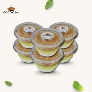 Hình ảnh Set 6 ly 200g rau câu cacao sữa dừa lá dứa