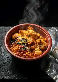 Hình ảnh Mì trộn gà cay phô mai