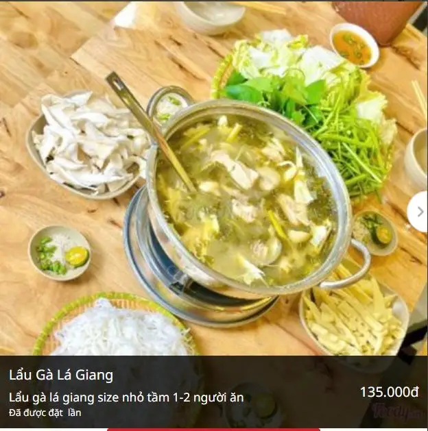 Hình ảnh Lẩu gà lá giang