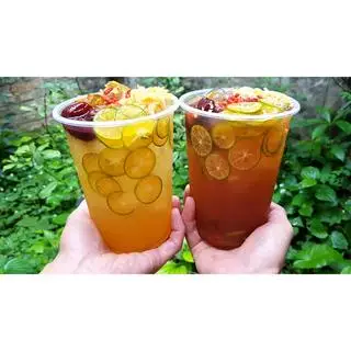 Hình ảnh Hồng trà tắc thạch trái cây