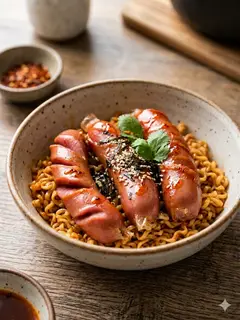 Hình ảnh Mỳ trộn indomie xúc xích