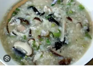 Hình ảnh cháo gà siêu nấm