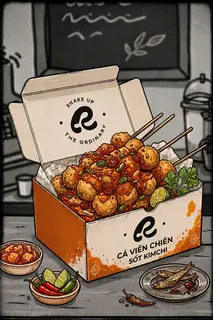 Hình ảnh Cá Viên Chiên Sốt KimChi