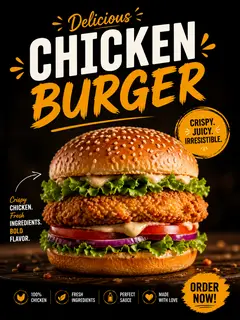 Hình ảnh Burger chicken - burger gà