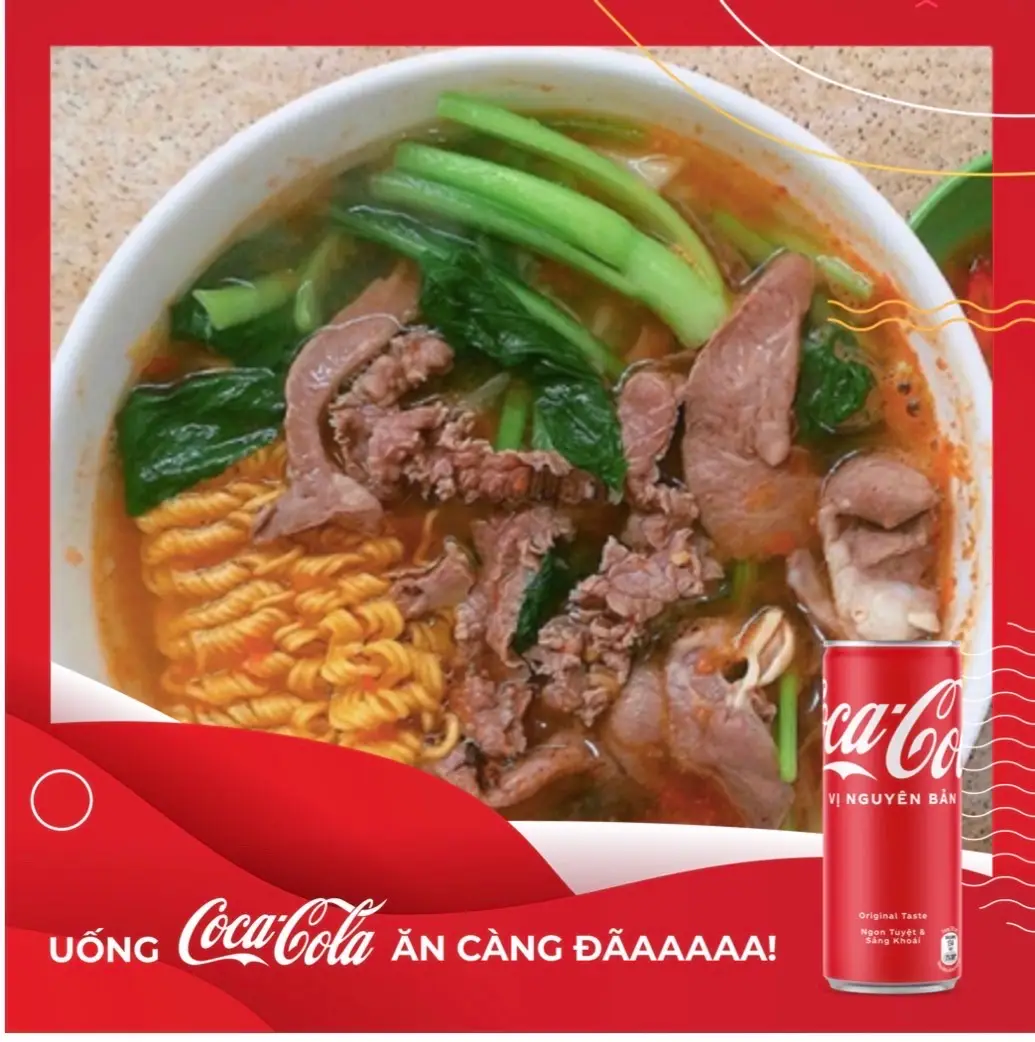 Hình ảnh Mỳ tim bò chua cay+ Coca