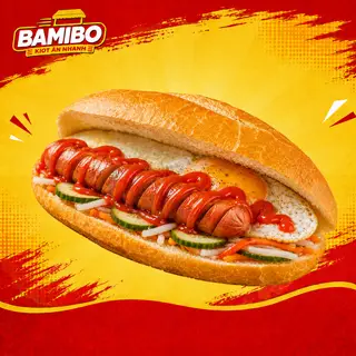 Hình ảnh Bánh Mì Trứng Xúc Xích Tươi