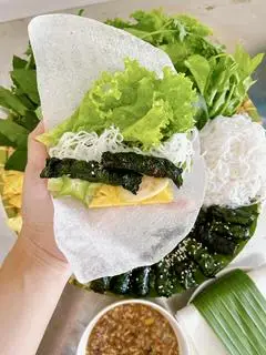 Hình ảnh Bò lá lốt nướng cuốn bánh tráng - phần 1 người