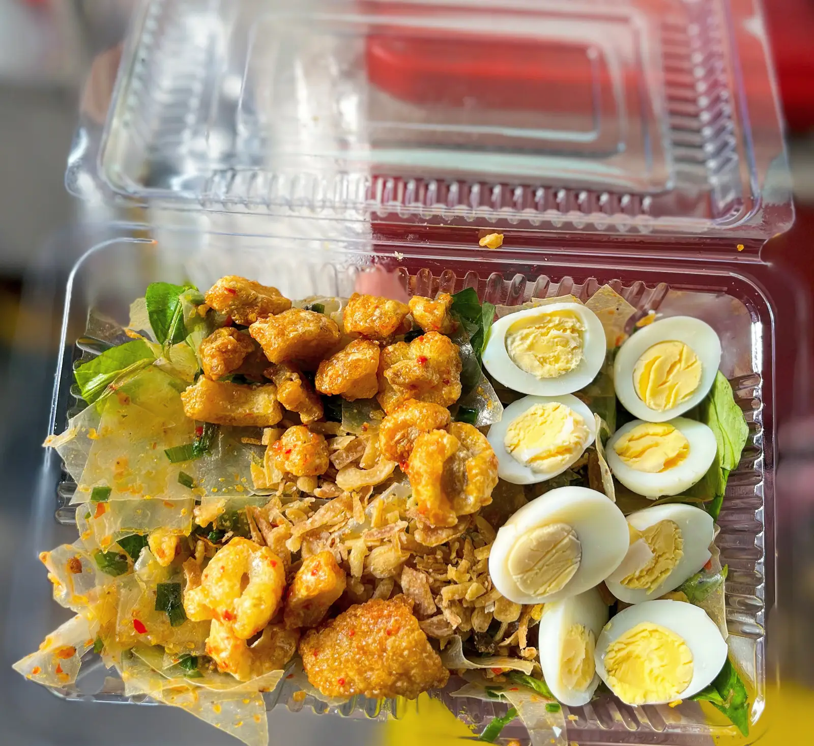 Hình ảnh Bánh tráng mỡ hành tóp mỡ