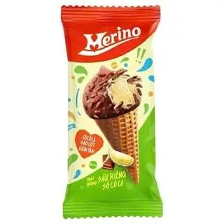 Hình ảnh Kem ốc quế Merino sầu riêng socola 60g