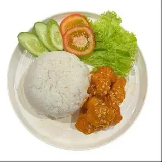 Hình ảnh Cơm gà sốt mắm tỏi ⭐