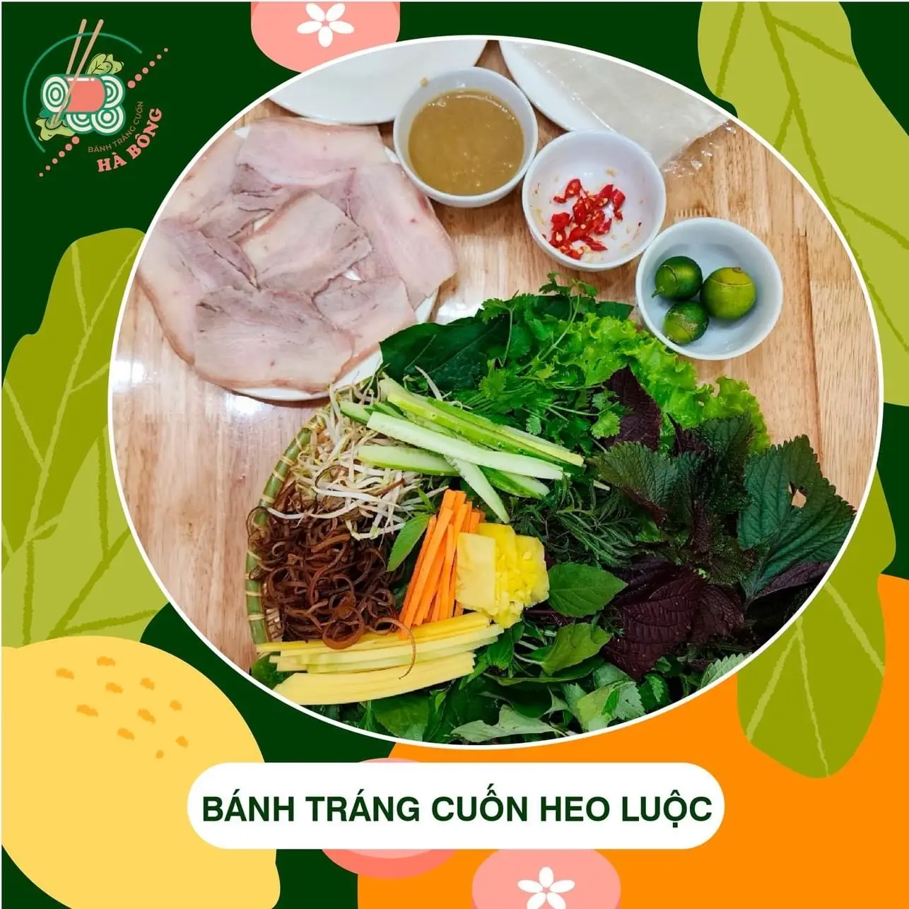 Hình ảnh Bánh tráng cuốn heo luộc