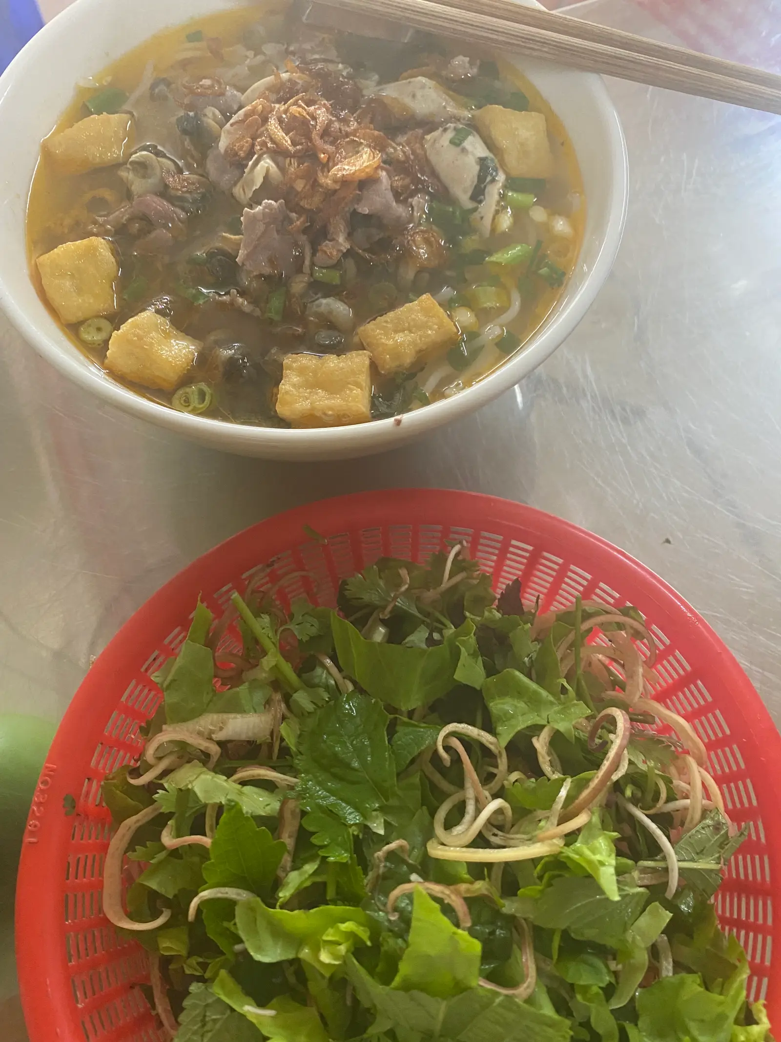 Hình ảnh bún ốc đậu 