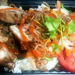 Hình ảnh Xôi Ba Chỉ Nướng Xiên - Chà Bông