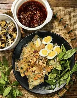 Hình ảnh Bánh Tráng Dẻo Trộn Mỡ Hành
