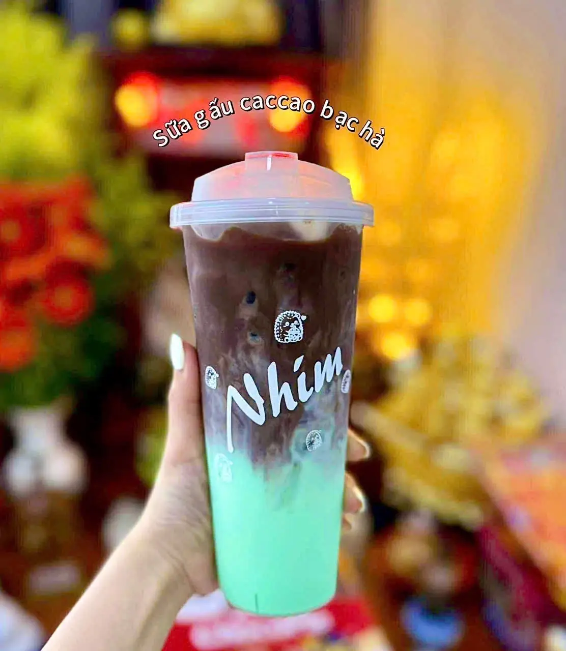 Hình ảnh Bạc hà sữa gấu cafe