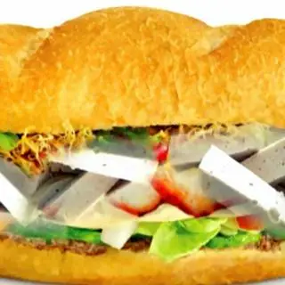 Hình ảnh Bánh Mì Chả Lụa Chà Bông - Trứng Opla