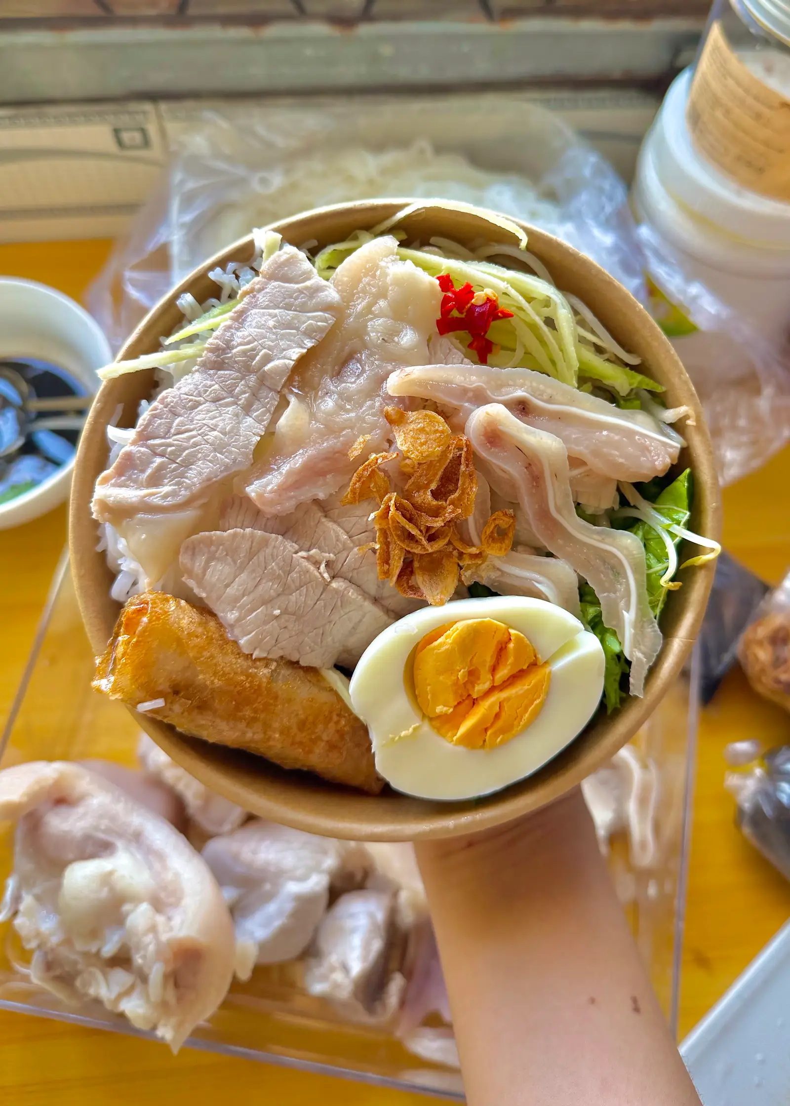 Hình ảnh Bún mắm nêm đầy đủ