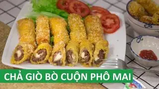 Hình ảnh Chả giò bò cuộn phô mai 