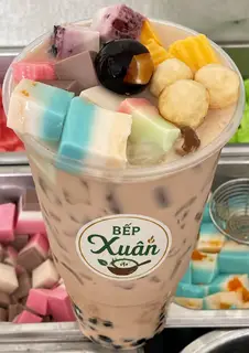 Hình ảnh Trà sữa vị cam full topping Size L