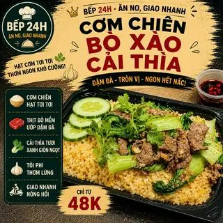 Hình ảnh Cơm chiên bò xào cải thìa