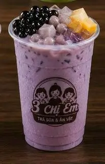 Hình ảnh Trà sữa khoai môn full topping 