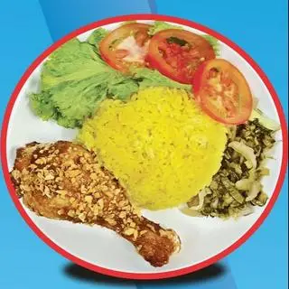 Hình ảnh 2 cơm gà sốt mắm tỏi + 2 nước ngọt