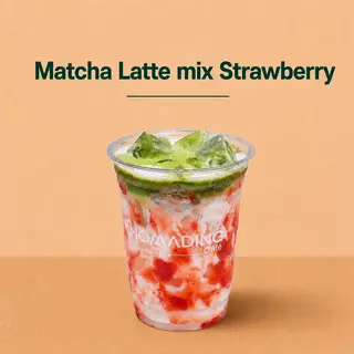 Hình ảnh Matcha latte mix strawberry