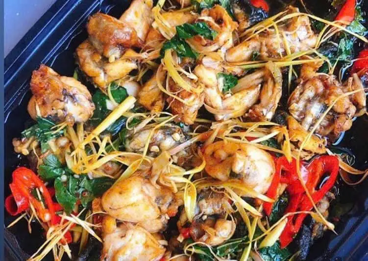 Hình ảnh ẾCH XÀO XẢ ỚT