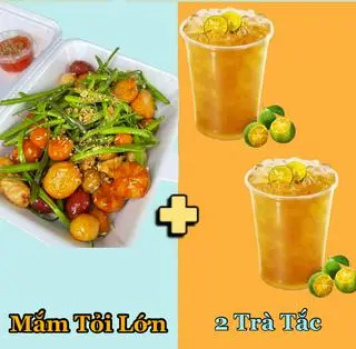 Hình ảnh Combo Thập Cẩm Sốt Mắm Tỏi Lớn Tặng 2 Trà Tắc